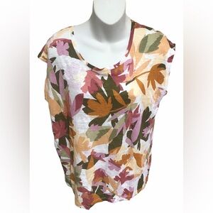 Joie Fall Leaf 100% Linen Top